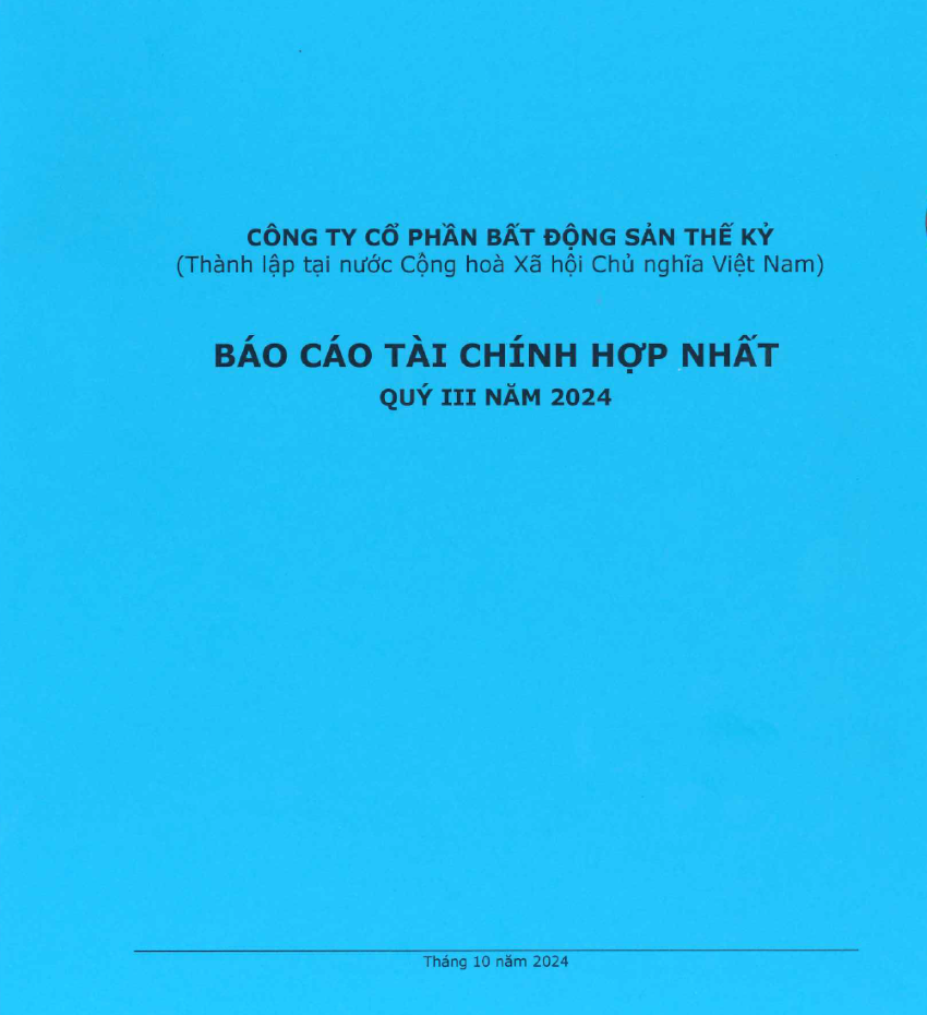 Báo cáo tài chính hợp nhất quý 3 năm 2024